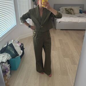 Olive Green Women's Jumpsuit